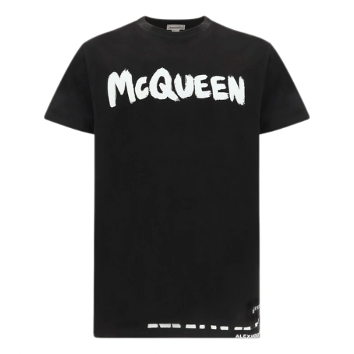 Alexander McQueen Graffiti Logo T-Shirt 'Black'