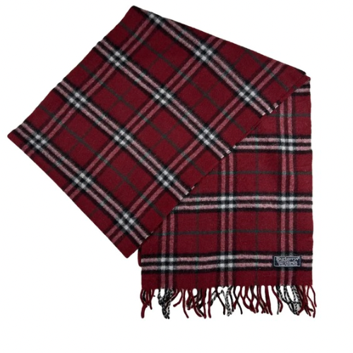 Vintage Burberry Scarf Red