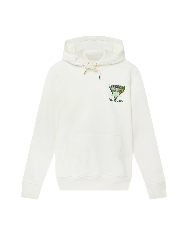 Casablanca Tennis Club Hooded sweatshirt White