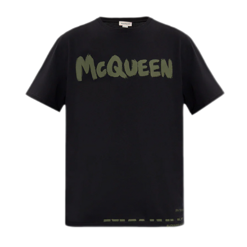 Alexander McQueen Graffiti T-Shirt 'Black/Khaki