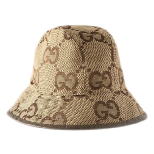 Jumbo GG Canvas Bucket Hat Brown